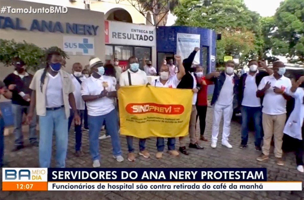 BAHIA MEIO DIA: O Sindprev voltou a ser pauta na TV Bahia. Desta vez, a  reportagem que destacou o nosso protesto foi exibida no Bahia Meio Dia –  SINDPREV-BAHIA